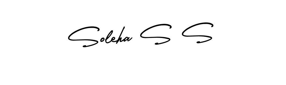 AmerikaSignatureDemo-Regular is a professional signature style that is perfect for those who want to add a touch of class to their signature. It is also a great choice for those who want to make their signature more unique. Get Soleha S S name to fancy signature for free. Soleha S S signature style 3 images and pictures png