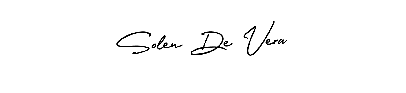 Use a signature maker to create a handwritten signature online. With this signature software, you can design (AmerikaSignatureDemo-Regular) your own signature for name Solen De Vera. Solen De Vera signature style 3 images and pictures png