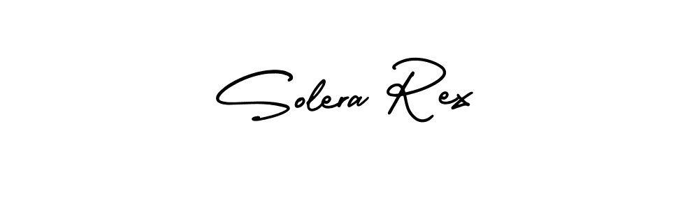 Make a beautiful signature design for name Solera Rex. With this signature (AmerikaSignatureDemo-Regular) style, you can create a handwritten signature for free. Solera Rex signature style 3 images and pictures png