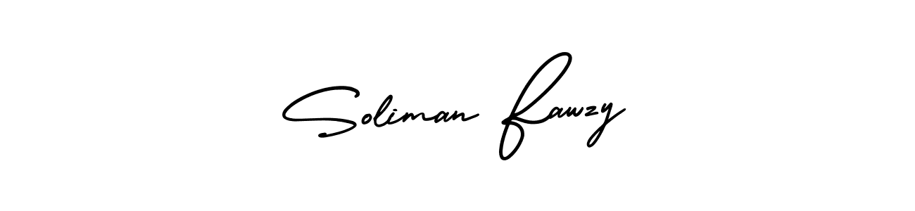 Use a signature maker to create a handwritten signature online. With this signature software, you can design (AmerikaSignatureDemo-Regular) your own signature for name Soliman Fawzy. Soliman Fawzy signature style 3 images and pictures png
