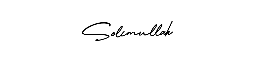 Solimullah stylish signature style. Best Handwritten Sign (AmerikaSignatureDemo-Regular) for my name. Handwritten Signature Collection Ideas for my name Solimullah. Solimullah signature style 3 images and pictures png