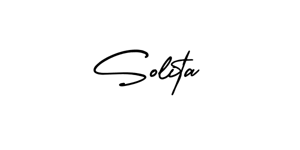 Best and Professional Signature Style for Solita. AmerikaSignatureDemo-Regular Best Signature Style Collection. Solita signature style 3 images and pictures png