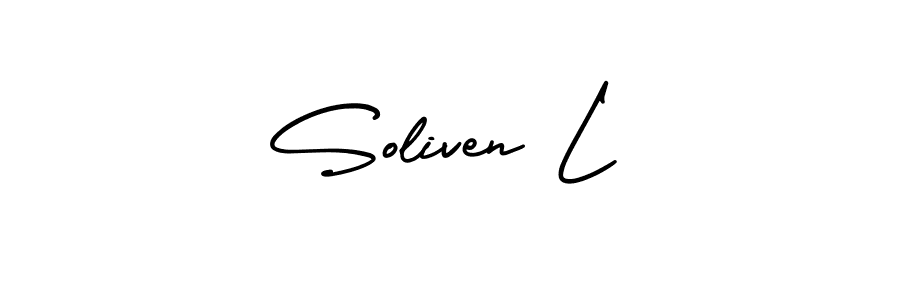 Also we have Soliven L name is the best signature style. Create professional handwritten signature collection using AmerikaSignatureDemo-Regular autograph style. Soliven L signature style 3 images and pictures png