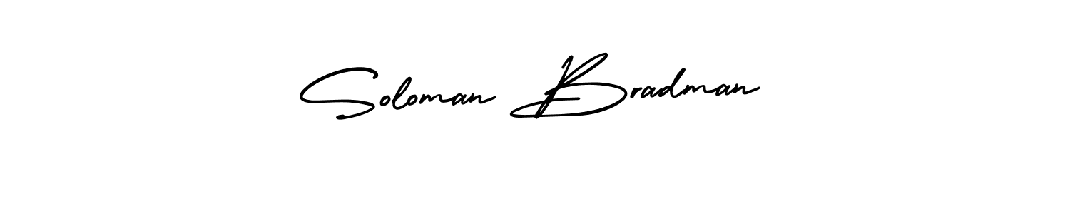 How to Draw Soloman Bradman signature style? AmerikaSignatureDemo-Regular is a latest design signature styles for name Soloman Bradman. Soloman Bradman signature style 3 images and pictures png