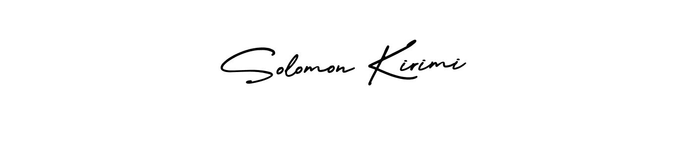 How to make Solomon Kirimi signature? AmerikaSignatureDemo-Regular is a professional autograph style. Create handwritten signature for Solomon Kirimi name. Solomon Kirimi signature style 3 images and pictures png