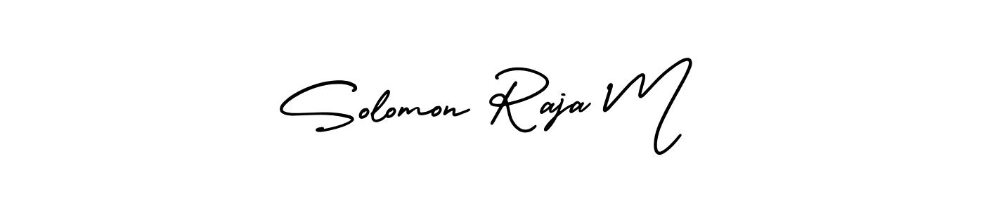 Also we have Solomon Raja M name is the best signature style. Create professional handwritten signature collection using AmerikaSignatureDemo-Regular autograph style. Solomon Raja M signature style 3 images and pictures png