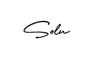 Solu stylish signature style. Best Handwritten Sign (AmerikaSignatureDemo-Regular) for my name. Handwritten Signature Collection Ideas for my name Solu. Solu signature style 3 images and pictures png