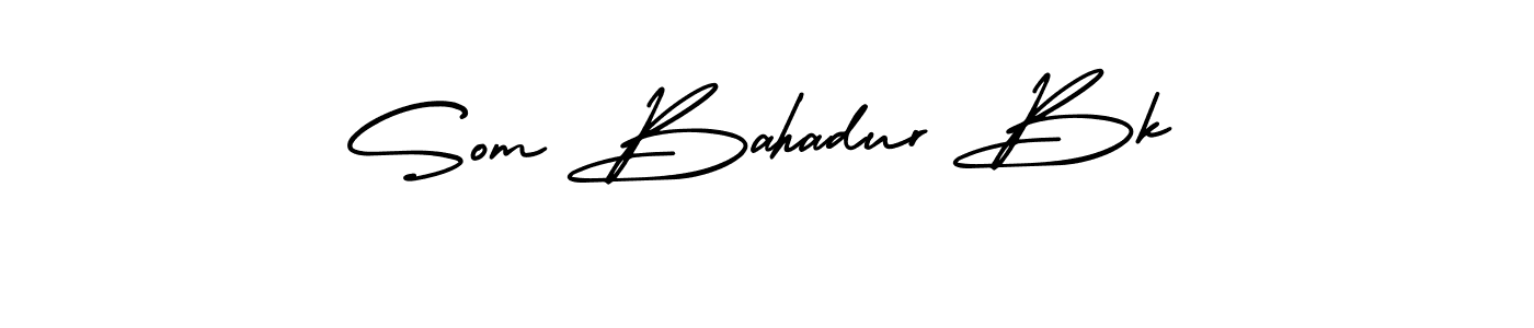 The best way (AmerikaSignatureDemo-Regular) to make a short signature is to pick only two or three words in your name. The name Som Bahadur Bk include a total of six letters. For converting this name. Som Bahadur Bk signature style 3 images and pictures png