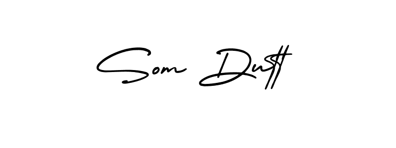 Make a beautiful signature design for name Som Dutt. With this signature (AmerikaSignatureDemo-Regular) style, you can create a handwritten signature for free. Som Dutt signature style 3 images and pictures png