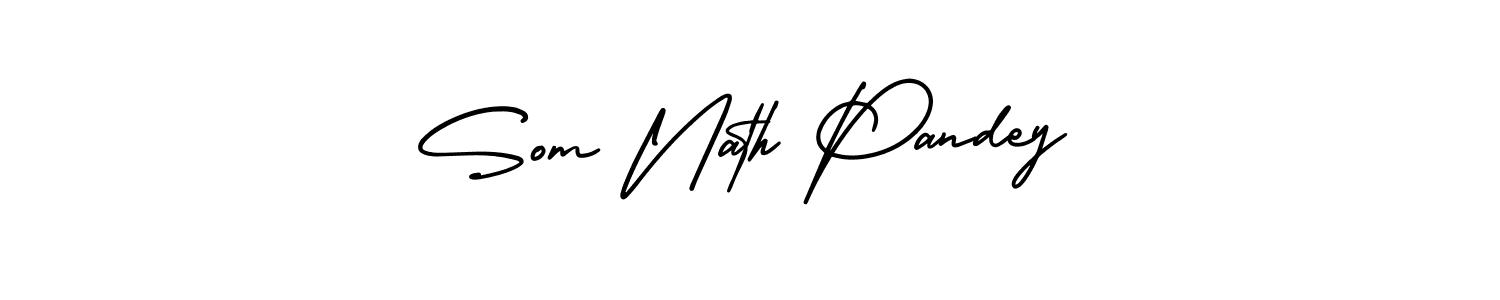 Som Nath Pandey stylish signature style. Best Handwritten Sign (AmerikaSignatureDemo-Regular) for my name. Handwritten Signature Collection Ideas for my name Som Nath Pandey. Som Nath Pandey signature style 3 images and pictures png