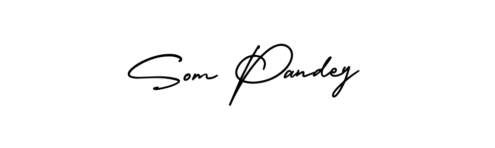 Use a signature maker to create a handwritten signature online. With this signature software, you can design (AmerikaSignatureDemo-Regular) your own signature for name Som Pandey. Som Pandey signature style 3 images and pictures png