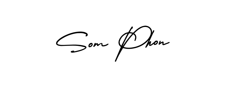 Create a beautiful signature design for name Som Phon. With this signature (AmerikaSignatureDemo-Regular) fonts, you can make a handwritten signature for free. Som Phon signature style 3 images and pictures png