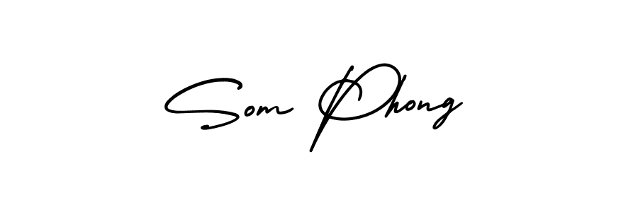Use a signature maker to create a handwritten signature online. With this signature software, you can design (AmerikaSignatureDemo-Regular) your own signature for name Som Phong. Som Phong signature style 3 images and pictures png