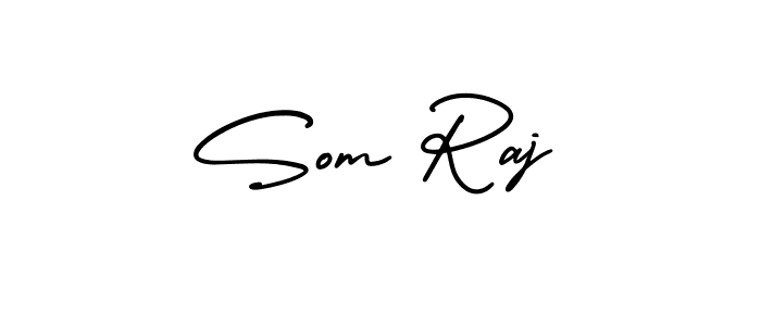 Som Raj stylish signature style. Best Handwritten Sign (AmerikaSignatureDemo-Regular) for my name. Handwritten Signature Collection Ideas for my name Som Raj. Som Raj signature style 3 images and pictures png