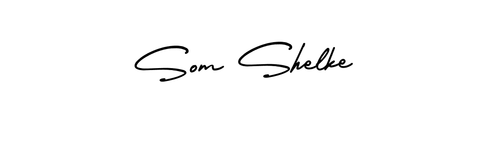 How to make Som Shelke signature? AmerikaSignatureDemo-Regular is a professional autograph style. Create handwritten signature for Som Shelke name. Som Shelke signature style 3 images and pictures png