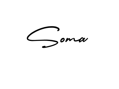 Create a beautiful signature design for name Soma. With this signature (AmerikaSignatureDemo-Regular) fonts, you can make a handwritten signature for free. Soma signature style 3 images and pictures png