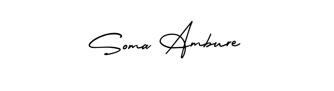 How to make Soma Ambure signature? AmerikaSignatureDemo-Regular is a professional autograph style. Create handwritten signature for Soma Ambure name. Soma Ambure signature style 3 images and pictures png