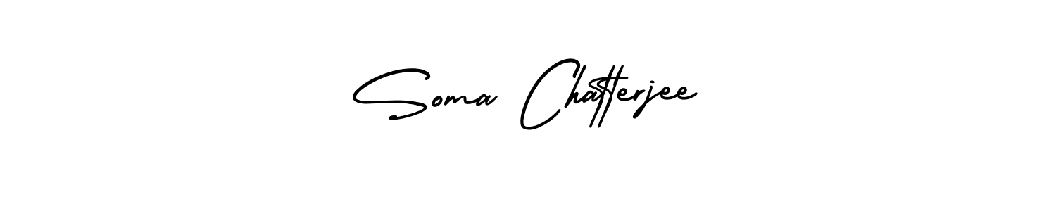 How to make Soma Chatterjee name signature. Use AmerikaSignatureDemo-Regular style for creating short signs online. This is the latest handwritten sign. Soma Chatterjee signature style 3 images and pictures png