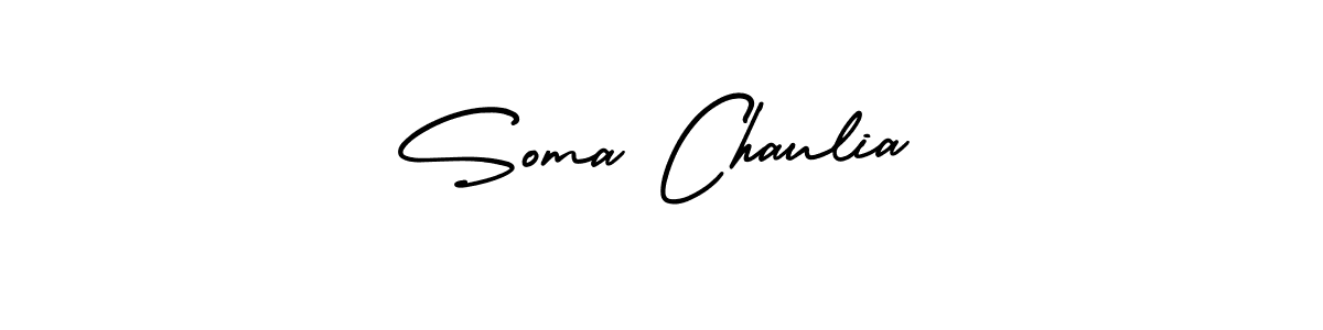 Similarly AmerikaSignatureDemo-Regular is the best handwritten signature design. Signature creator online .You can use it as an online autograph creator for name Soma Chaulia. Soma Chaulia signature style 3 images and pictures png