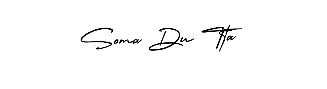 AmerikaSignatureDemo-Regular is a professional signature style that is perfect for those who want to add a touch of class to their signature. It is also a great choice for those who want to make their signature more unique. Get Soma Du Tta name to fancy signature for free. Soma Du Tta signature style 3 images and pictures png