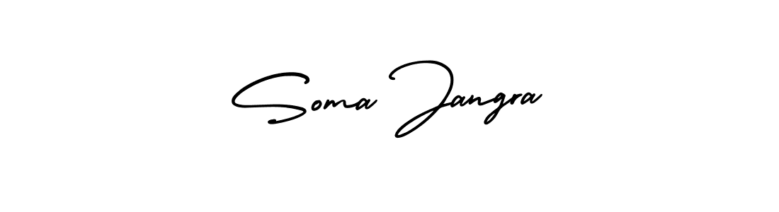 Use a signature maker to create a handwritten signature online. With this signature software, you can design (AmerikaSignatureDemo-Regular) your own signature for name Soma Jangra. Soma Jangra signature style 3 images and pictures png