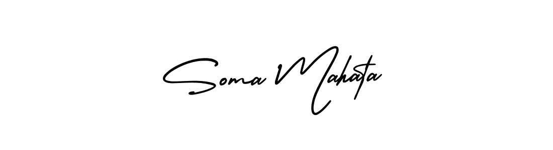 Make a beautiful signature design for name Soma Mahata. Use this online signature maker to create a handwritten signature for free. Soma Mahata signature style 3 images and pictures png