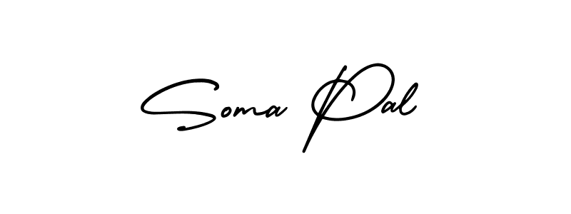 You should practise on your own different ways (AmerikaSignatureDemo-Regular) to write your name (Soma Pal) in signature. don't let someone else do it for you. Soma Pal signature style 3 images and pictures png