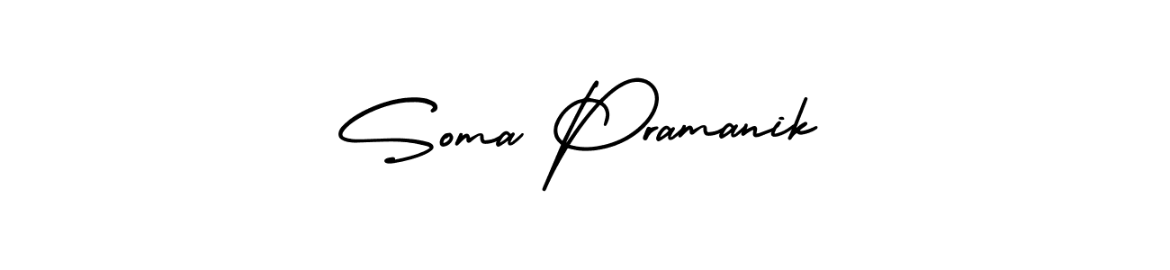 Make a beautiful signature design for name Soma Pramanik. With this signature (AmerikaSignatureDemo-Regular) style, you can create a handwritten signature for free. Soma Pramanik signature style 3 images and pictures png