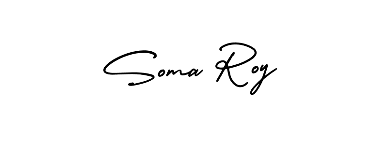 AmerikaSignatureDemo-Regular is a professional signature style that is perfect for those who want to add a touch of class to their signature. It is also a great choice for those who want to make their signature more unique. Get Soma Roy name to fancy signature for free. Soma Roy signature style 3 images and pictures png