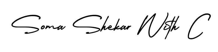 A stylish, flowing autograph style designed for name Soma Shekar With C using AmerikaSignatureDemo-Regular typography. Perfect for digital creative projects. Soma Shekar With C signature style 3 images and pictures png