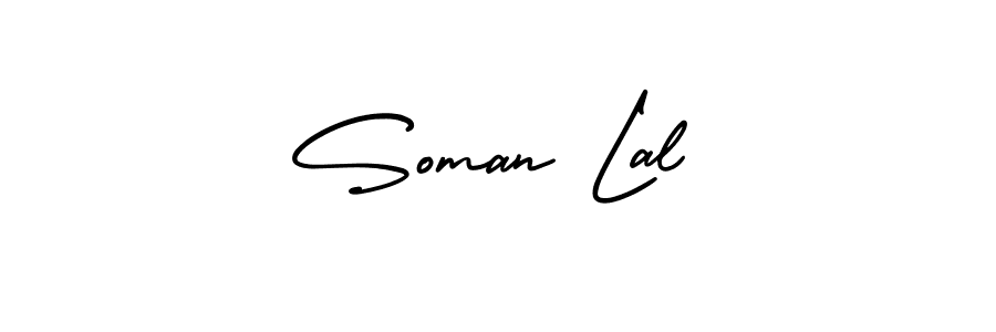 This is the best signature style for the Soman Lal name. Also you like these signature font (AmerikaSignatureDemo-Regular). Mix name signature. Soman Lal signature style 3 images and pictures png