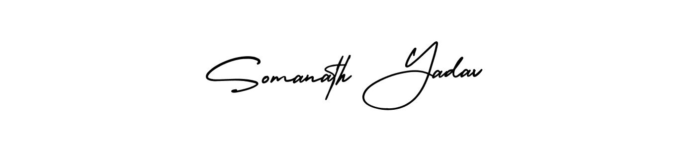 Create a beautiful signature design for name Somanath Yadav. With this signature (AmerikaSignatureDemo-Regular) fonts, you can make a handwritten signature for free. Somanath Yadav signature style 3 images and pictures png