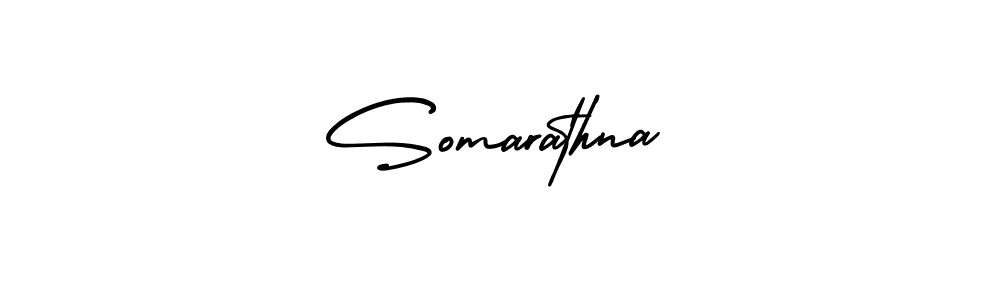 How to make Somarathna signature? AmerikaSignatureDemo-Regular is a professional autograph style. Create handwritten signature for Somarathna name. Somarathna signature style 3 images and pictures png