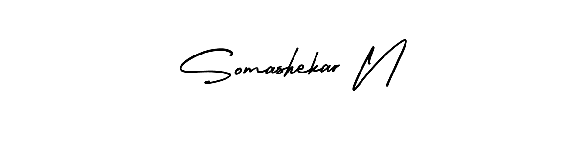 How to make Somashekar N signature? AmerikaSignatureDemo-Regular is a professional autograph style. Create handwritten signature for Somashekar N name. Somashekar N signature style 3 images and pictures png