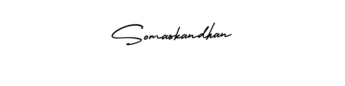 This is the best signature style for the Somaskandhan name. Also you like these signature font (AmerikaSignatureDemo-Regular). Mix name signature. Somaskandhan signature style 3 images and pictures png