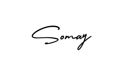 Use a signature maker to create a handwritten signature online. With this signature software, you can design (AmerikaSignatureDemo-Regular) your own signature for name Somay. Somay signature style 3 images and pictures png