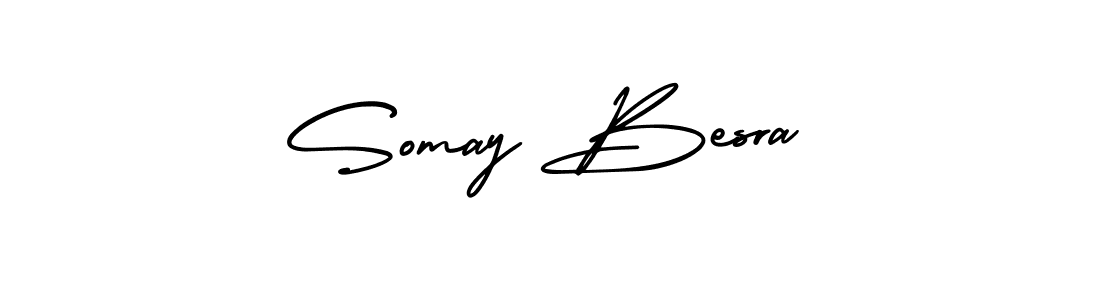 Make a beautiful signature design for name Somay Besra. With this signature (AmerikaSignatureDemo-Regular) style, you can create a handwritten signature for free. Somay Besra signature style 3 images and pictures png