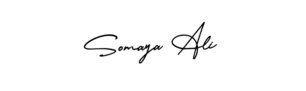 Create a beautiful signature design for name Somaya Ali. With this signature (AmerikaSignatureDemo-Regular) fonts, you can make a handwritten signature for free. Somaya Ali signature style 3 images and pictures png