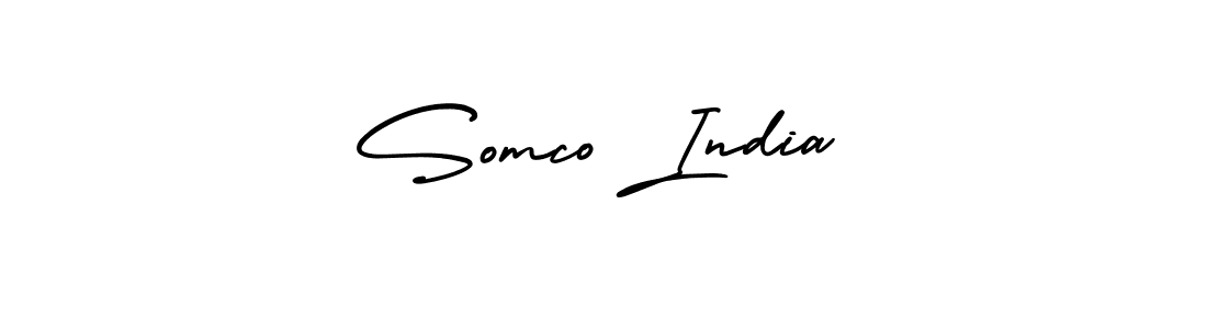 Somco India stylish signature style. Best Handwritten Sign (AmerikaSignatureDemo-Regular) for my name. Handwritten Signature Collection Ideas for my name Somco India. Somco India signature style 3 images and pictures png