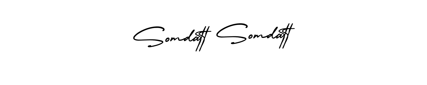 Make a beautiful signature design for name Somdatt Somdatt. With this signature (AmerikaSignatureDemo-Regular) style, you can create a handwritten signature for free. Somdatt Somdatt signature style 3 images and pictures png