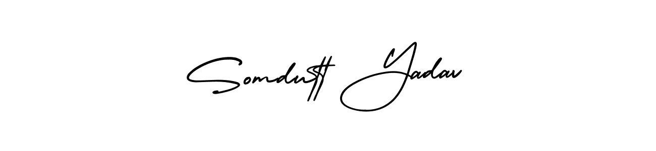Design your own signature with our free online signature maker. With this signature software, you can create a handwritten (AmerikaSignatureDemo-Regular) signature for name Somdutt Yadav. Somdutt Yadav signature style 3 images and pictures png