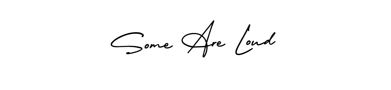 The best way (AmerikaSignatureDemo-Regular) to make a short signature is to pick only two or three words in your name. The name Some Are Loud include a total of six letters. For converting this name. Some Are Loud signature style 3 images and pictures png