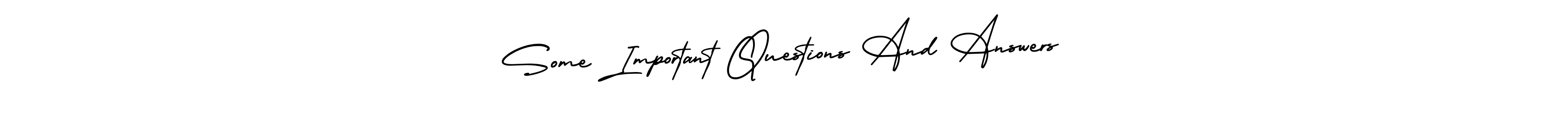 Use a signature maker to create a handwritten signature online. With this signature software, you can design (AmerikaSignatureDemo-Regular) your own signature for name Some Important Questions And Answers. Some Important Questions And Answers signature style 3 images and pictures png