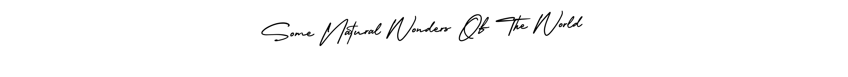 How to make Some Natural Wonders Of The World name signature. Use AmerikaSignatureDemo-Regular style for creating short signs online. This is the latest handwritten sign. Some Natural Wonders Of The World signature style 3 images and pictures png