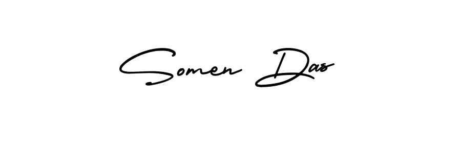 Use a signature maker to create a handwritten signature online. With this signature software, you can design (AmerikaSignatureDemo-Regular) your own signature for name Somen Das. Somen Das signature style 3 images and pictures png