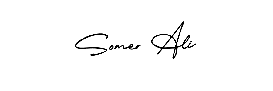 AmerikaSignatureDemo-Regular is a professional signature style that is perfect for those who want to add a touch of class to their signature. It is also a great choice for those who want to make their signature more unique. Get Somer Ali name to fancy signature for free. Somer Ali signature style 3 images and pictures png
