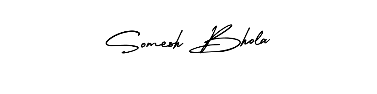 See photos of Somesh Bhola official signature by Spectra . Check more albums & portfolios. Read reviews & check more about AmerikaSignatureDemo-Regular font. Somesh Bhola signature style 3 images and pictures png