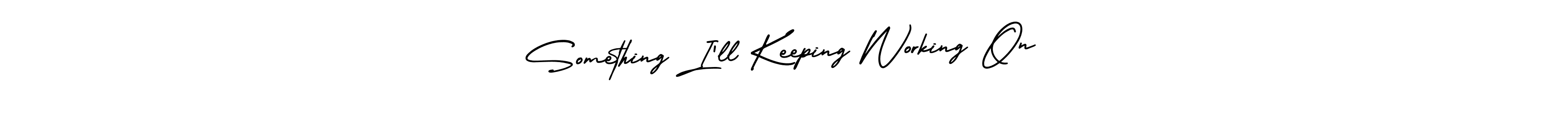 Make a beautiful signature design for name Something I’ll Keeping Working On. With this signature (AmerikaSignatureDemo-Regular) style, you can create a handwritten signature for free. Something I’ll Keeping Working On signature style 3 images and pictures png