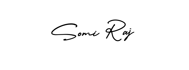 Make a beautiful signature design for name Somi Raj. With this signature (AmerikaSignatureDemo-Regular) style, you can create a handwritten signature for free. Somi Raj signature style 3 images and pictures png
