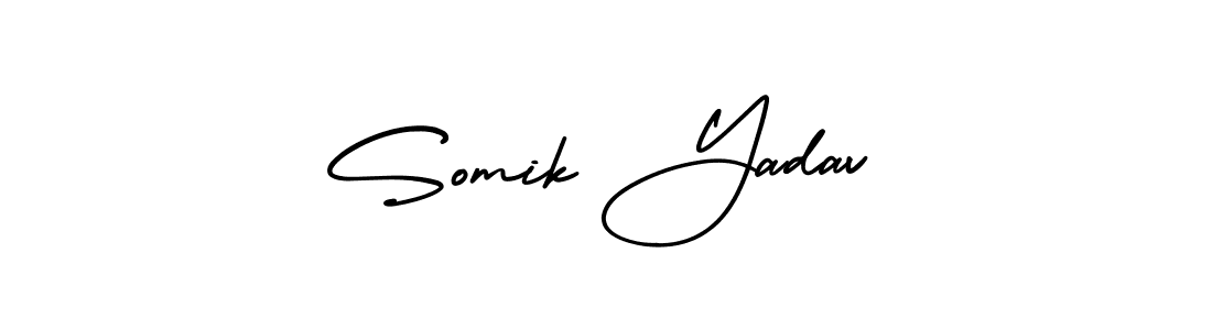 AmerikaSignatureDemo-Regular is a professional signature style that is perfect for those who want to add a touch of class to their signature. It is also a great choice for those who want to make their signature more unique. Get Somik Yadav name to fancy signature for free. Somik Yadav signature style 3 images and pictures png